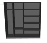 ⁦دولاب مقاس 190سم خشب كونتر ميلامين مستورد عالى الجوده⁩ - الصورة ⁦3⁩